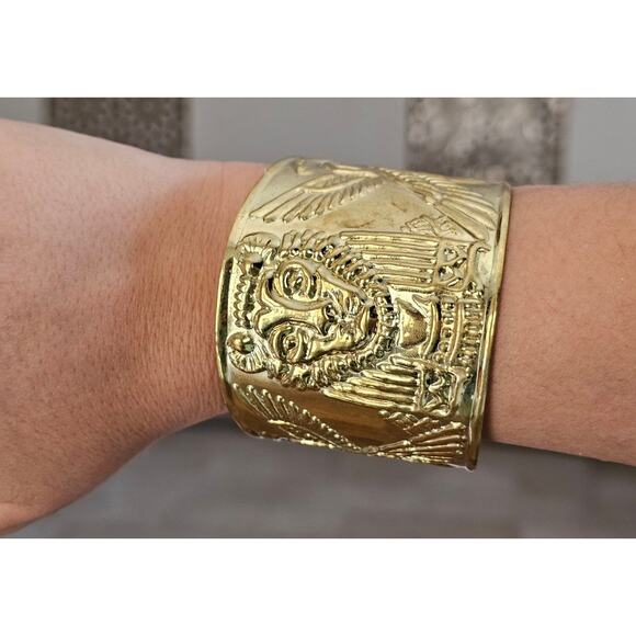 Handmade Warrior Cuff – Sekhmet & Isis Protection - Picture 2 of 4